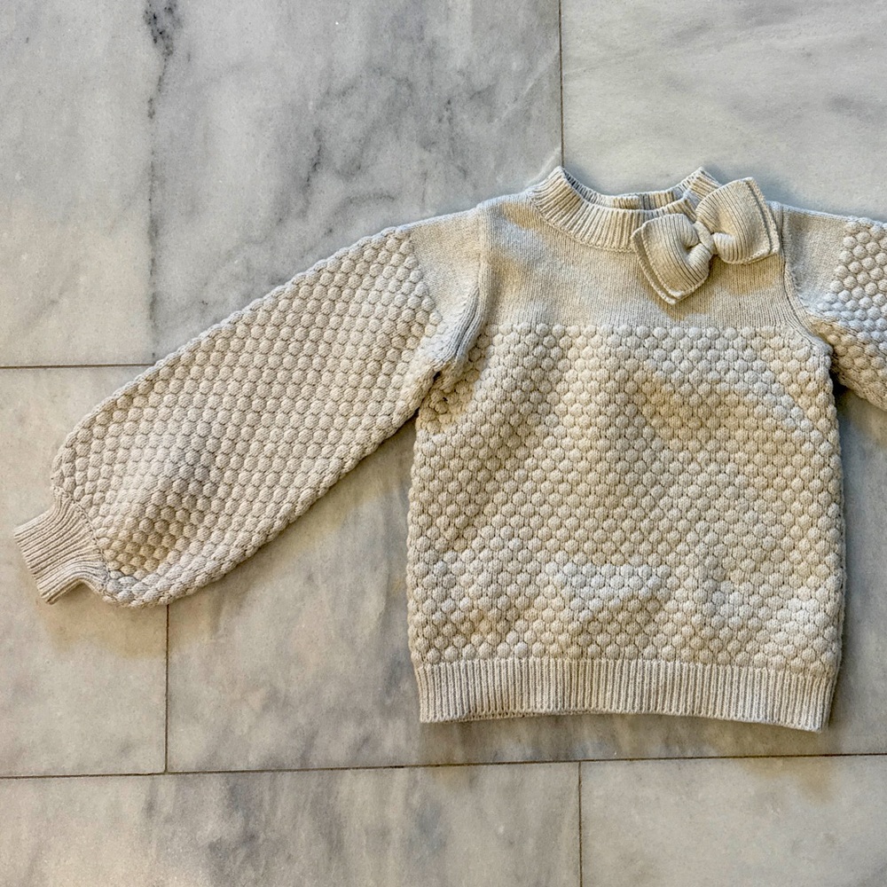 Janie and Jack Sweater with Bow Detail - size 6